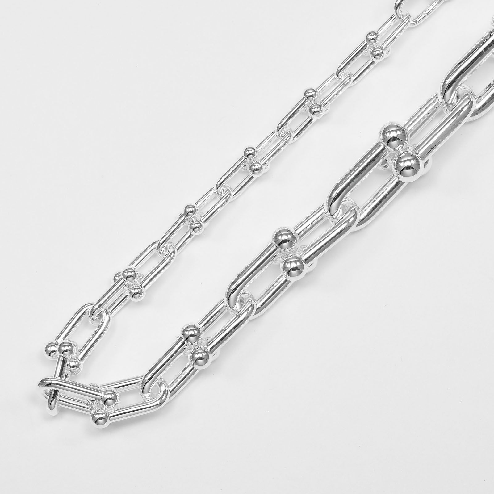 【TIFFANY&Co.】ティファニー ハードウェア グラジュエイテッドリンク シルバー925 レディース 106.4g ネックレス