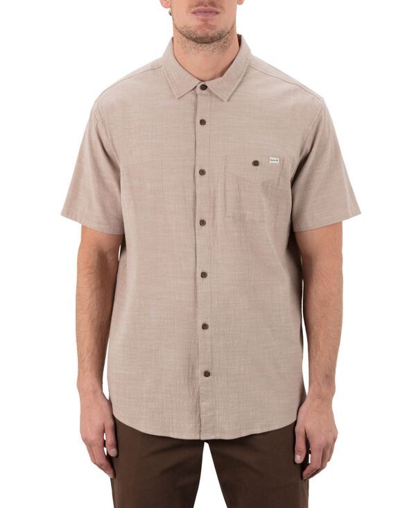 ハーレー メンズ トップス シャツ Hurley Mens Slub Short Sleeve Shirt Khaki カーキ