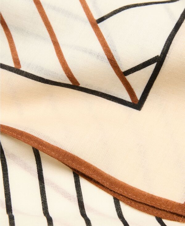 マンゴ レディース アクセサリー マフラー・ストール・スカーフ プリント ウール MANGO Womenselection Wool GeometricPrint Foulard Scarf Brow マンゴ レディース アクセサリー マフラー・ストール・スカーフ プリント ウール MANGO Womenselection Wool GeometricPrint Foulard Scarf Brow