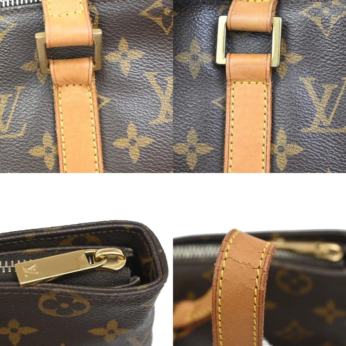 LOUIS VUITTON ルイヴィトン カバメゾ トートバッグ モノグラム レザー 
