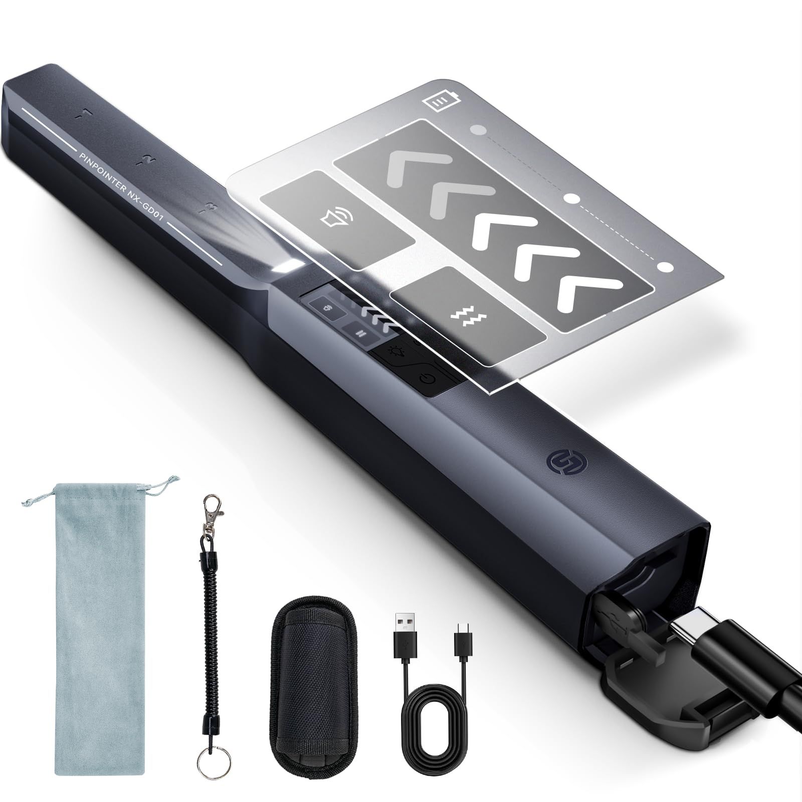SUNPOW 金属探知機 充電式 高感度 防水検知コイル LCD画面 充電式 5モード切替 高精度 ピンポインタ機能付き 宝探し コイン探知 日本語説明書付き S24.NXGD01★ daaa69ec