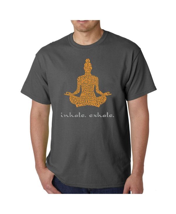 エルエーポップアート メンズ トップス Tシャツ LA Pop Art Mens Word Art TShirt Inhale Exhale Gray グレー 7,884円