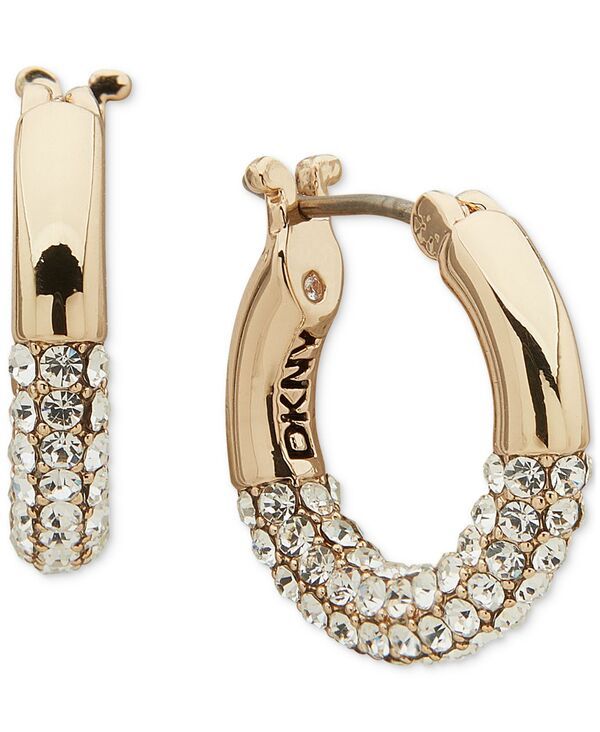 ダナ キャラン ニューヨーク レディース アクセサリー ピアス・イヤリング DKNY GoldTonextraSmall HalfPav Hoop Earrings 04 Gold ゴールド