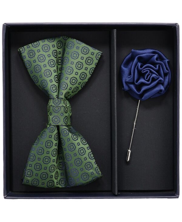 ベンシャーマン メンズ アクセサリー ネクタイ Ben Sherman Mens2Piece Bow Tie and Lapel Pin Box Set Hunter Green Navy ネイビー