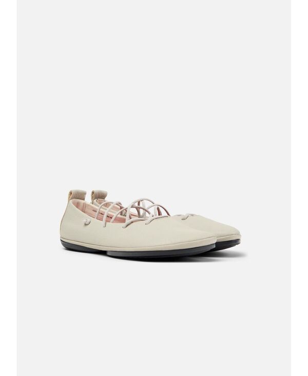 カンペール レディース シューズ パンプス レザー Camper Right Nina Leather Ballerina Beige ベージュ