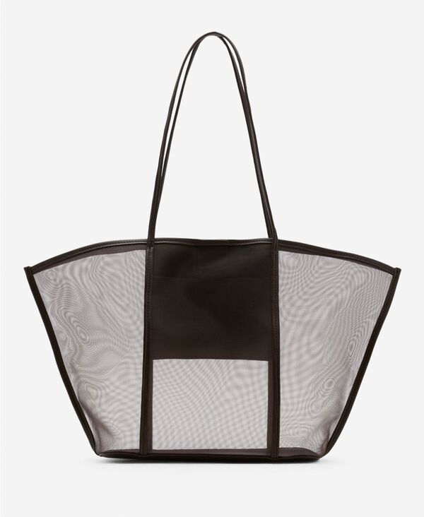 マンゴ レディース バッグ ハンドバッグ MANGO Womens SemiTransparent Shopper Bag Chocolate チョコレート