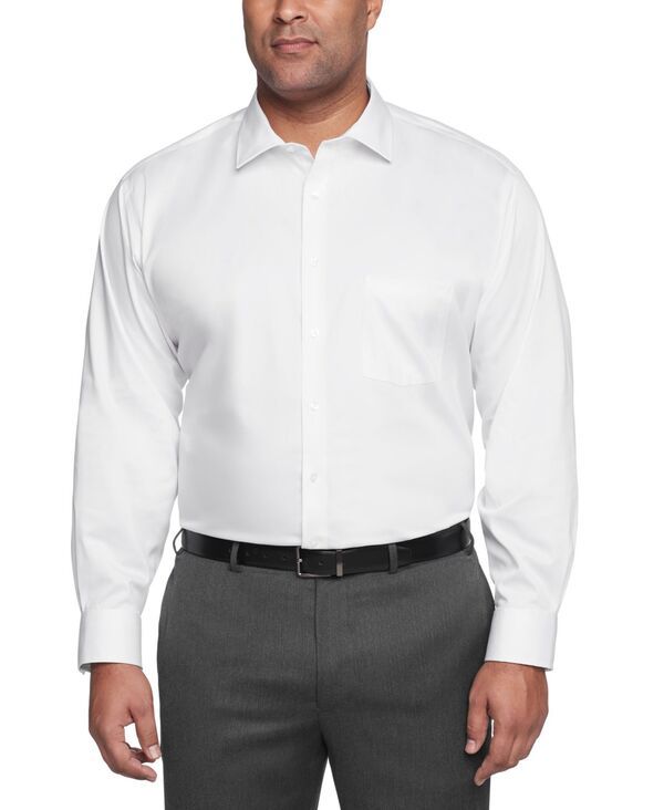ヴァンハウセン メンズ トップス シャツ トール Van Heusen Mens Big Tall Solid Dress Shirt White ホワイト
