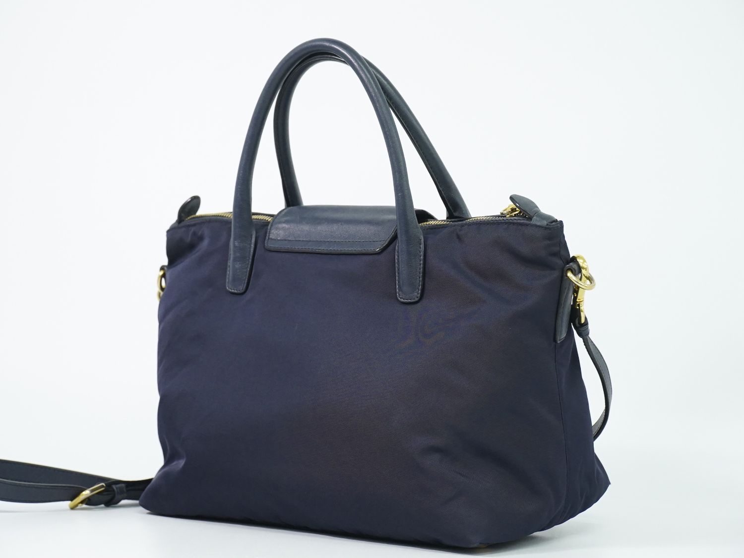 本物 プラダ PRADA ナイロン レザー 2WAY ショルダーバッグ トート