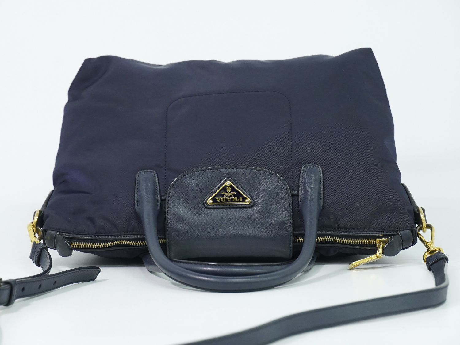 本物 プラダ PRADA ナイロン レザー 2WAY ショルダーバッグ トート