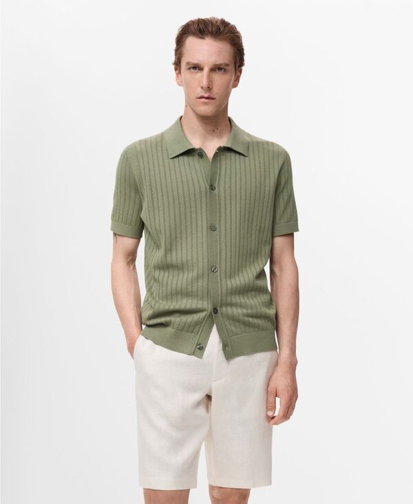 マンゴ メンズ ボトムス ハーフパンツ・ショーツ ショートパンツ リネン MANGO Mens SlimFit Linen Bermuda Shorts Off White オフホワイト