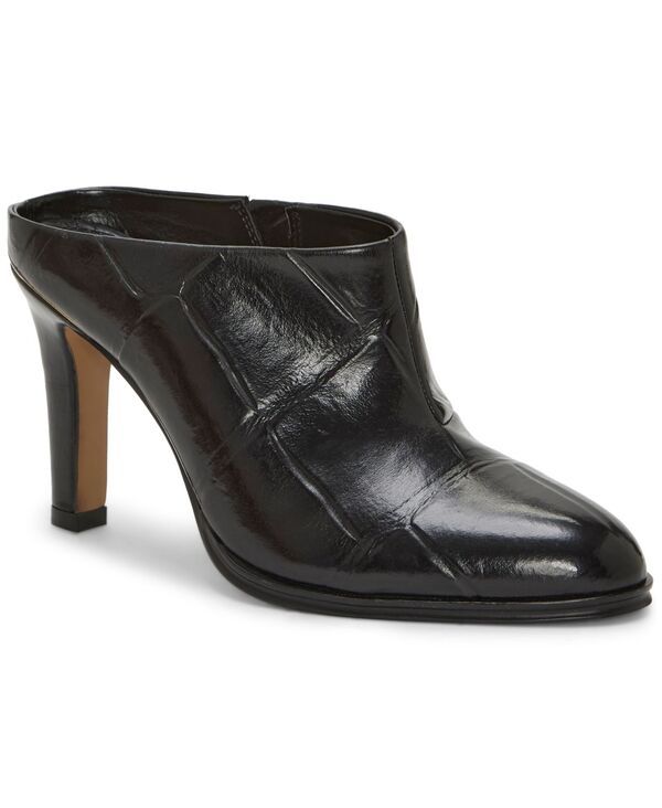 ヴィンスカムート レディース シューズ パンプス ヒール Vince Camuto Womens Solene High Heel AlmondToe Clogs Black Leather ブラック