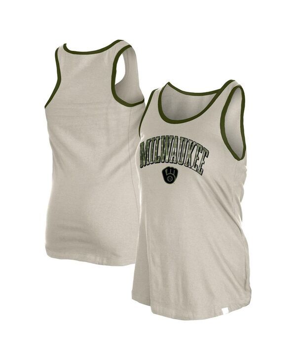 ニューエラ レディース トップス タンクトップ New Era Womens Cream Milwaukee Brewers Armed Forces Tank Top Cream クリーム 6,915円