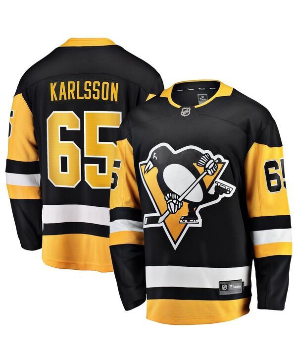 ファナティクス メンズ トップス シャツ ジャージー Fanatics Mens Erik Karlsson Black Pittsburgh Penguins Home Breakaway Jers