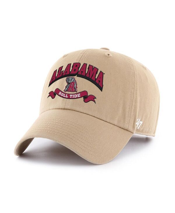 47 ブランド メンズ アクセサリー 帽子 47 Brand Mens Khaki Alabama Crimson Tide Region Clean Up Adjustable Hat Khaki