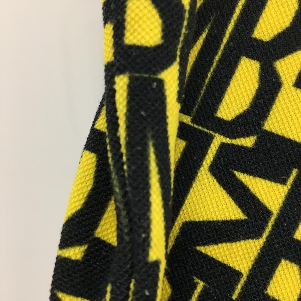 超美品】マスターバニー 半袖ポロシャツ イエロー×ネイビー ロゴ総柄