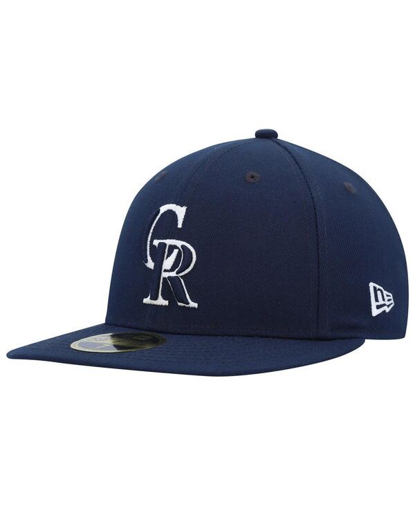 ニューエラ メンズ アクセサリー 帽子 New Era Mens Navy Colorado Rockies Oceanside Low Profile 59FIFTY Fitted Hat Navy