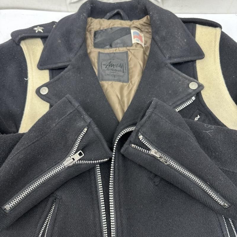 ステューシー schott ワンスター ウール ライダース ジャケット メンズ