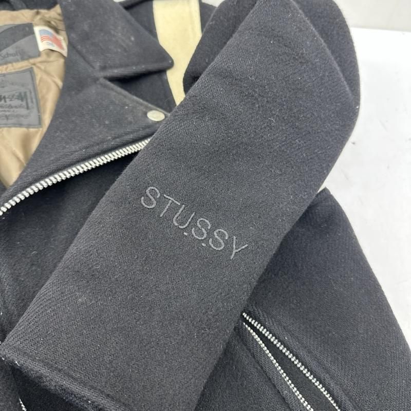 STUSSY×SCHOTT ウールライダースジャケット ステューシー ワンスター ステューシー schott ワンスター ウール ライダース ジャケット メンズ