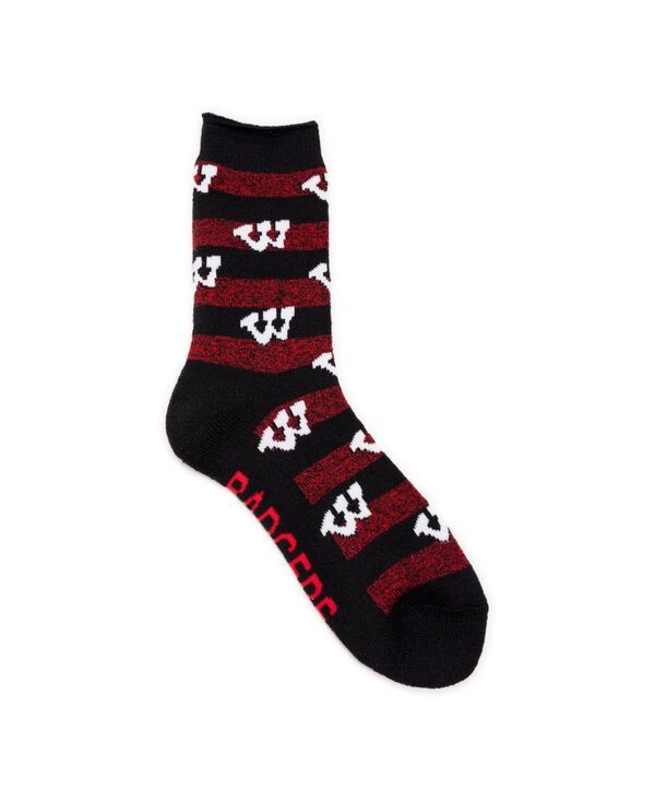 ムクルクス メンズ アンダーウェア 靴下 パイル MUK LUKS Mens Game Day by Unisex Terry Loop Socks Wisconsin