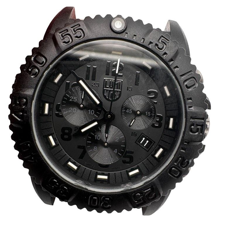 Luminox 3080シリーズ ブラック ベルト無し 希少】LUMINOX 3080 SERIES クロノグラフ ブラックアウト 200m防水