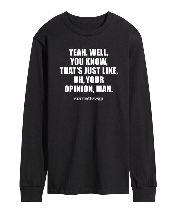 エアウェーブス メンズ トップス Tシャツ AIRWAVES Mens The Big Lebowski Your Opinion Long Sleeve Tshirt Black ブラック