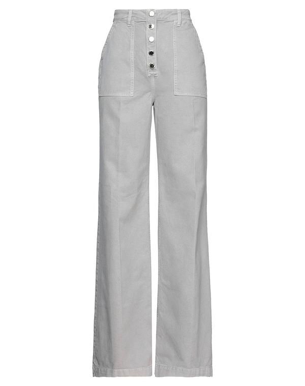 エリザベッタフランキ レディース ボトムス デニムパンツ フレアワイドレッグ ELISABETTA FRANCHI Gray グレー