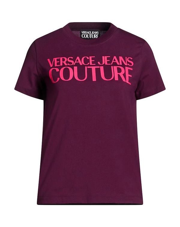 ヴェルサーチ レディース トップス Tシャツ VERSACE JEANS COUTURE Purple パープル