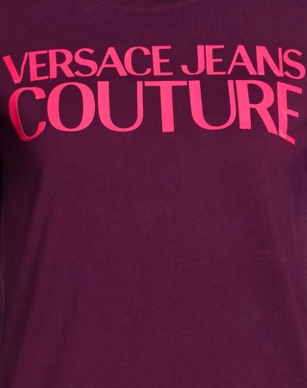 ヴェルサーチ レディース トップス Tシャツ VERSACE JEANS COUTURE Purple パープル