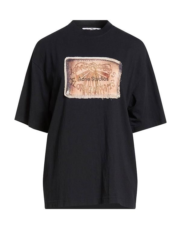 アクネ ストゥディオズ レディース トップス Tシャツ ACNE STUDIOS Black ブラック