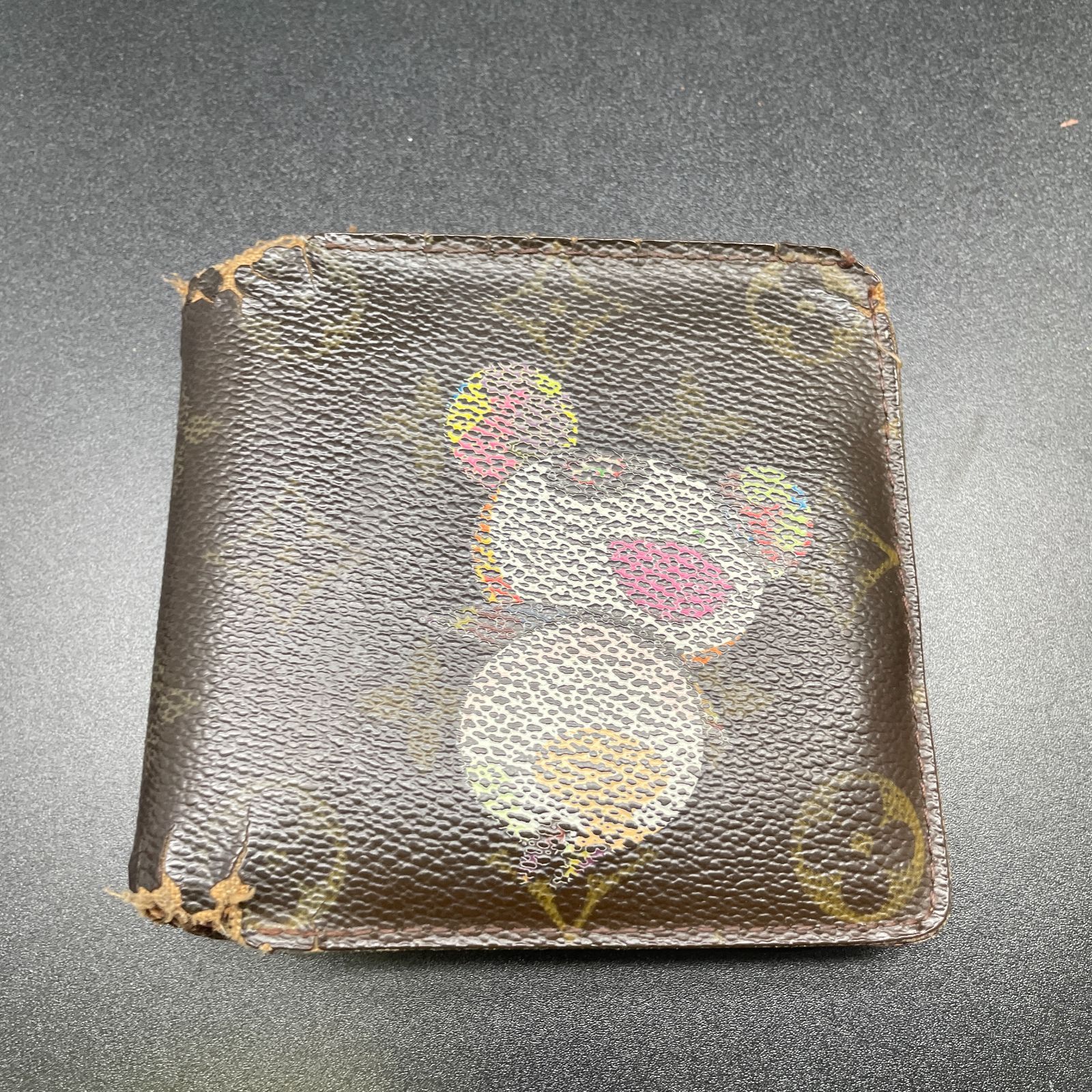 ルイヴィトン モノグラム 2つ折り財布 村上隆コラボ B26022080