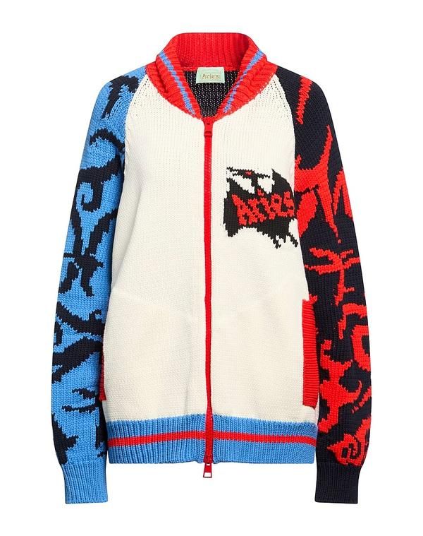 アリーズ レディース アウター カーディガン ファスナー付きニット ARIES Ivory アイボリー