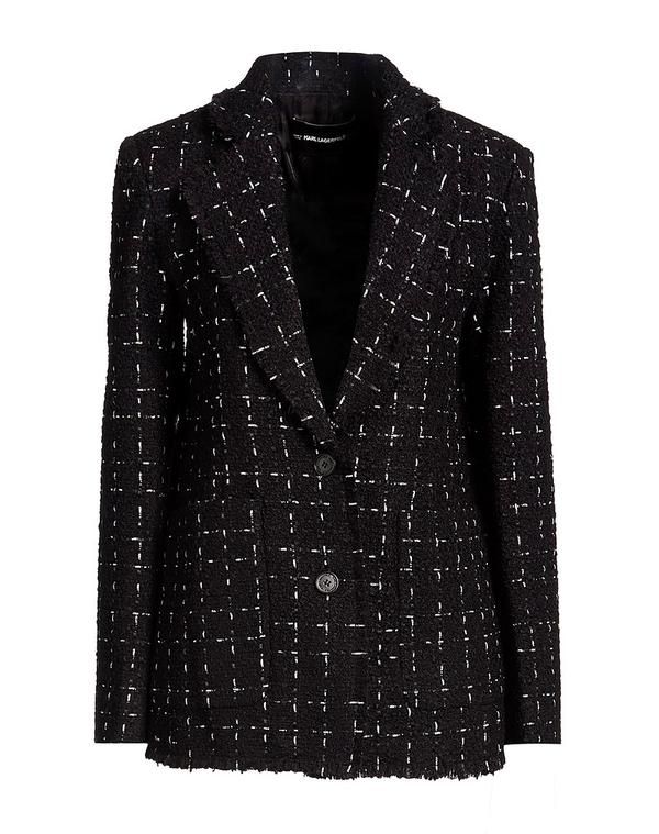 カール ラガーフェルド レディース アウター ジャケット・ブルゾン テーラードジャケット KARLAGERFELD Black ブラック