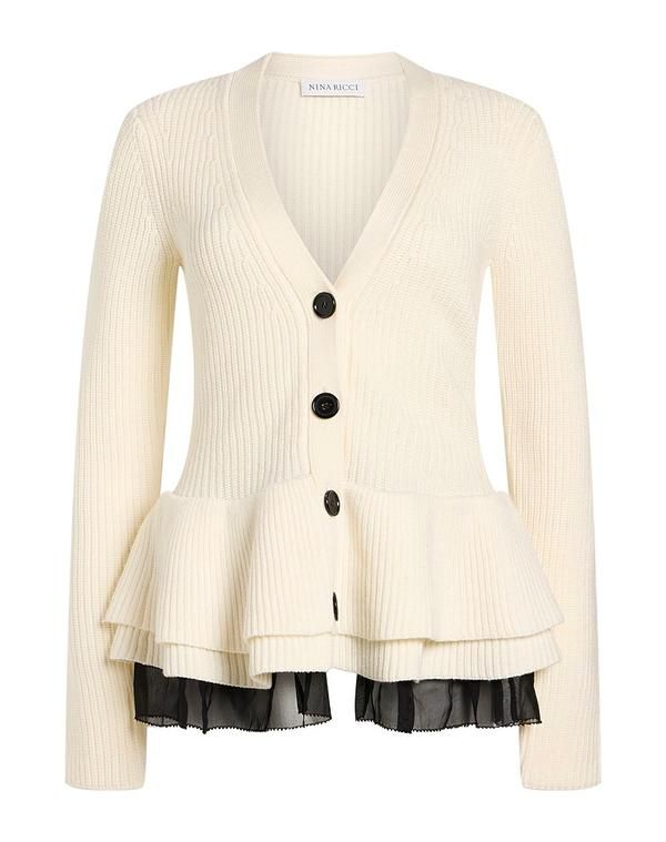 ニナリッチ レディース アウター カーディガン NINA RICCI White ホワイト