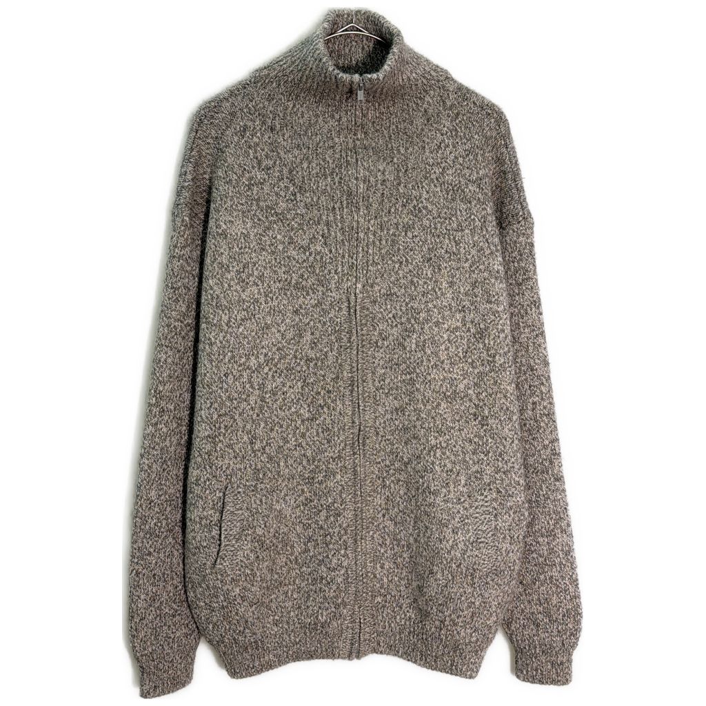 ペルー製 Peruvian Connection ドライバーズニット アルパカセーター セーター ベージュ(メンズ L相当)中古 古着 Y5526