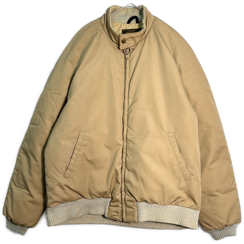 70年代 Eddie Bauer エディーバウアー ALL PURPOSE ダウンジャケット ヴィンテージ アウトドア ベージュ (メンズ L)中古 古着 Y5581