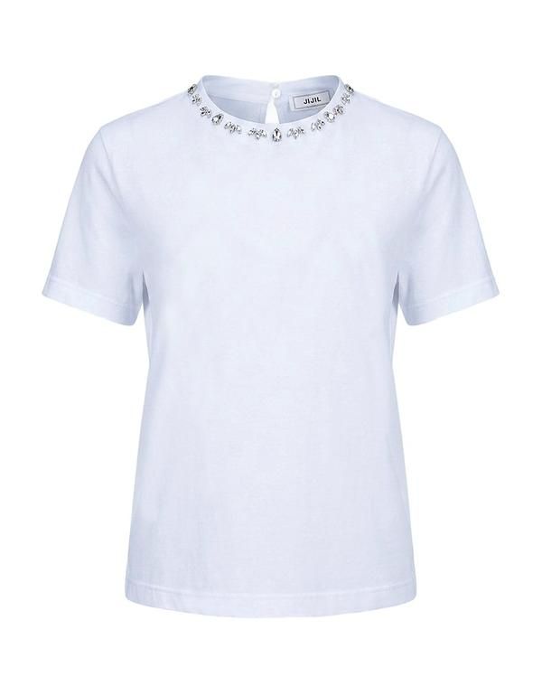 ジジル レディース トップス Tシャツ JIJIL White ホワイト