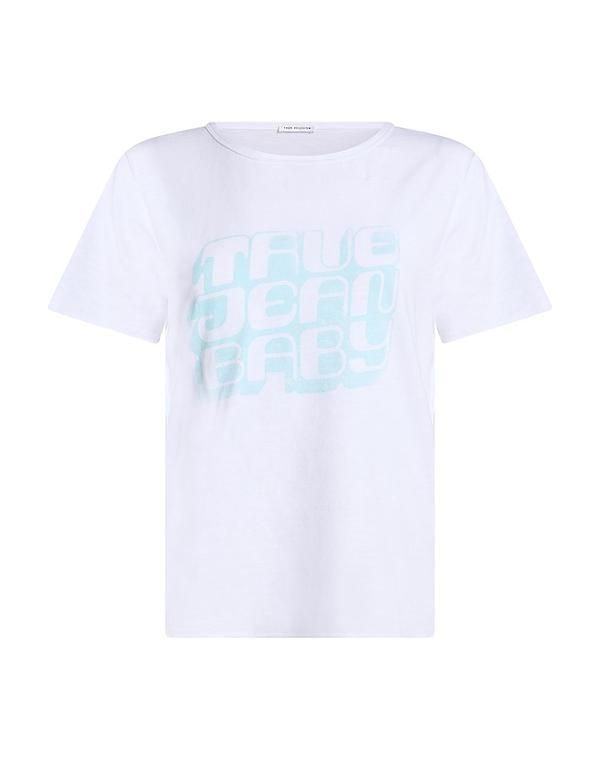 トゥルーレリジョン レディース トップス Tシャツ TRUE RELIGION White ホワイト