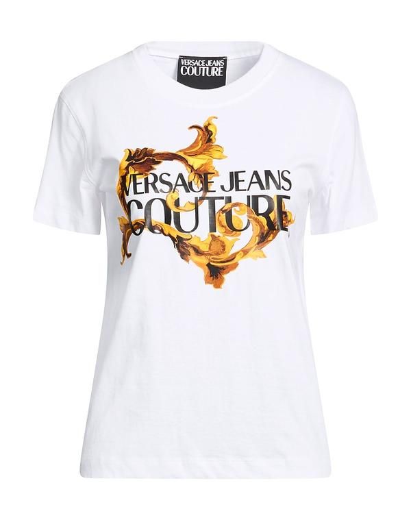 ヴェルサーチ レディース トップス Tシャツ VERSACE JEANS COUTURE White ホワイト