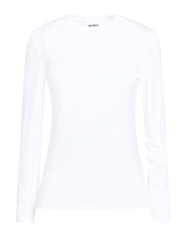 アルファス テューディオ レディース トップス Tシャツ ALPHA STUDIO White ホワイト
