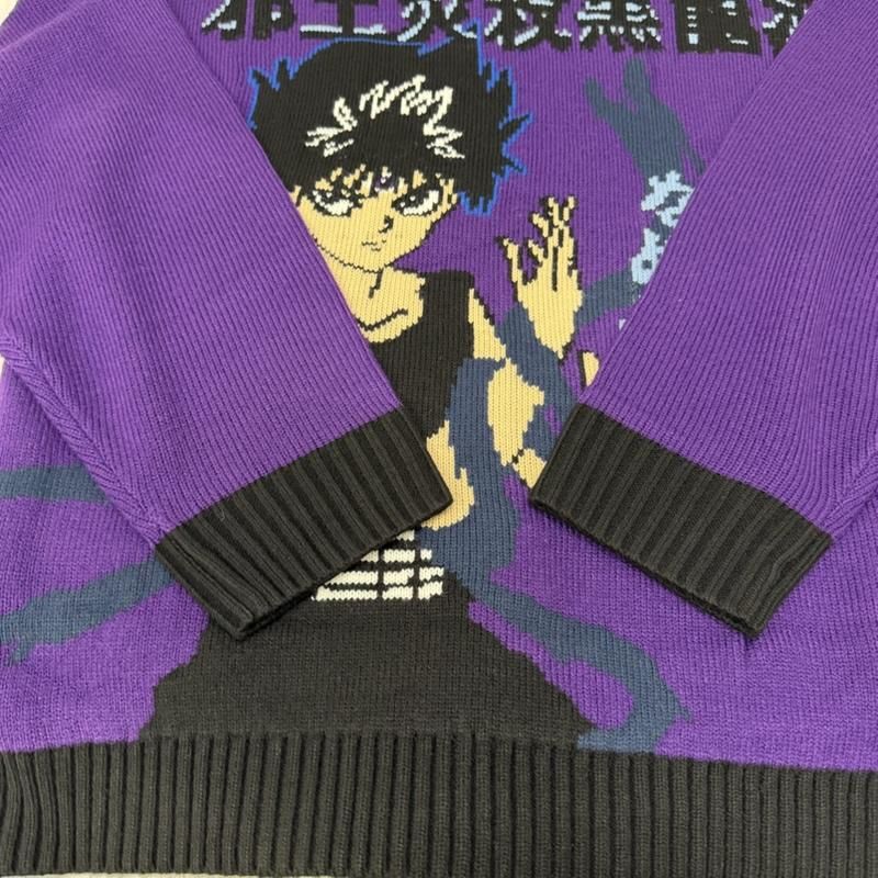 古着 幽☆遊☆白書 アグリーセーター 幽遊白書 Hiei 飛影 邪王炎殺黒龍