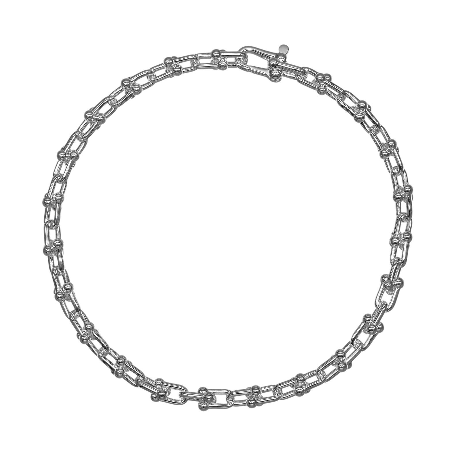 【TIFFANY&Co.】ティファニー ハードウェア マイクロリンク 腕周り約17cm シルバー925 レディース 7.01g ブレスレット 70,400円