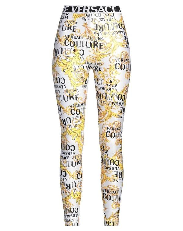 ヴェルサーチ レディース ボトムス レギンス VERSACE JEANS COUTURE White ホワイト