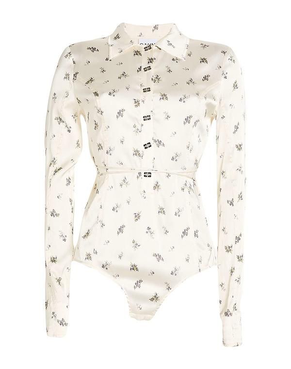 ガニー レディース トップス シャツ GANNI Off White オフホワイト