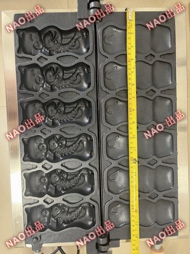 LPガス スティックワッフル めでたい焼き 鯛抱き猫き焼き器 6個焼き LPガス式_業務用_厨房機器