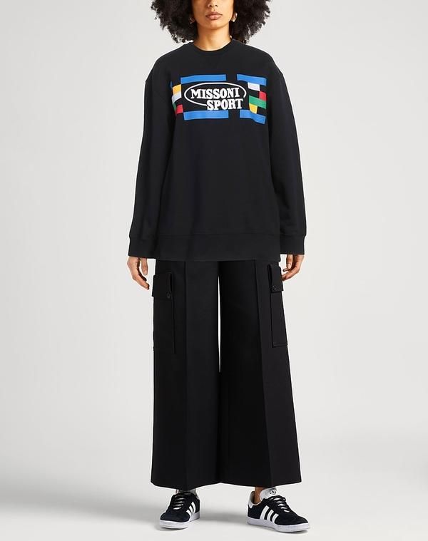 ミッソーニ レディース アウター パーカー・スウェット MISSONI Black ブラック