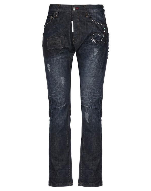 フィリッププレイン レディース ボトムス デニムパンツ ジーンズ PHILIPPLEIN Blue ブルー