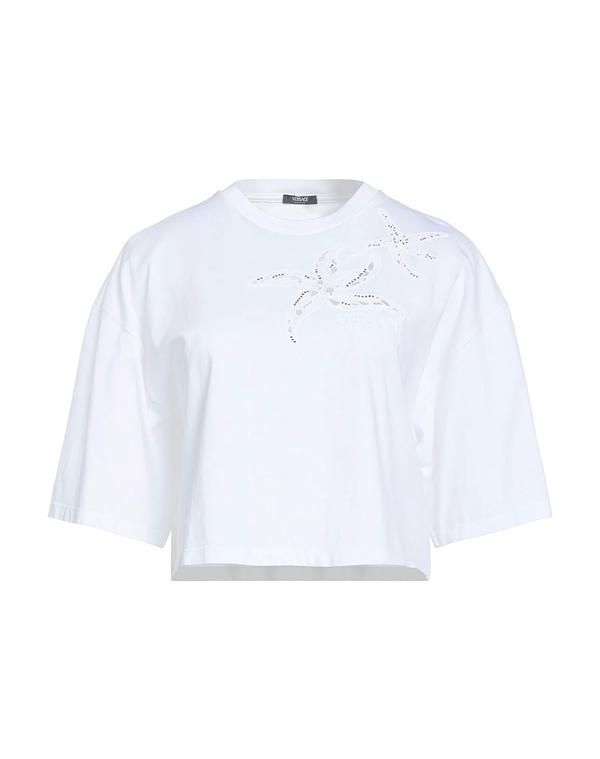 ヴェルサーチ レディース トップス Tシャツ VERSACE White ホワイト