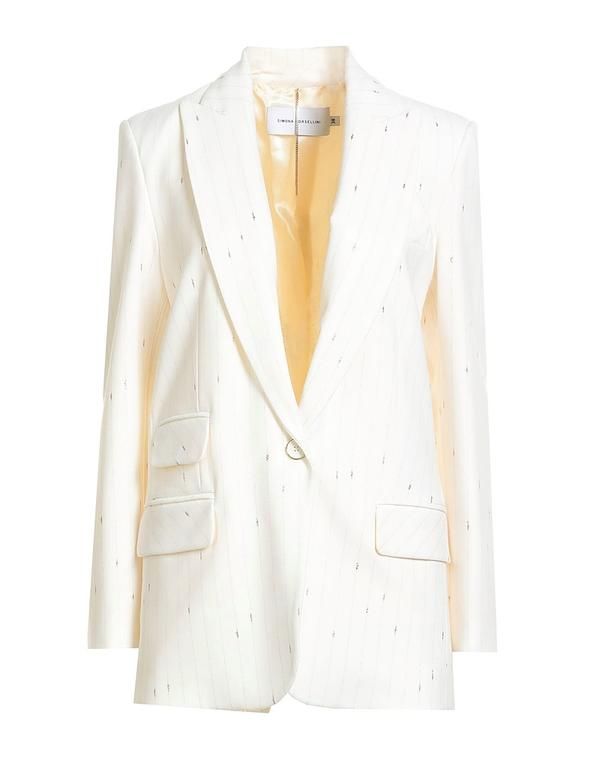 シモーナ コルセリーニ レディース アウター ジャケット・ブルゾン テーラードジャケット SIMONA CORSELLIN Ivory アイボリー