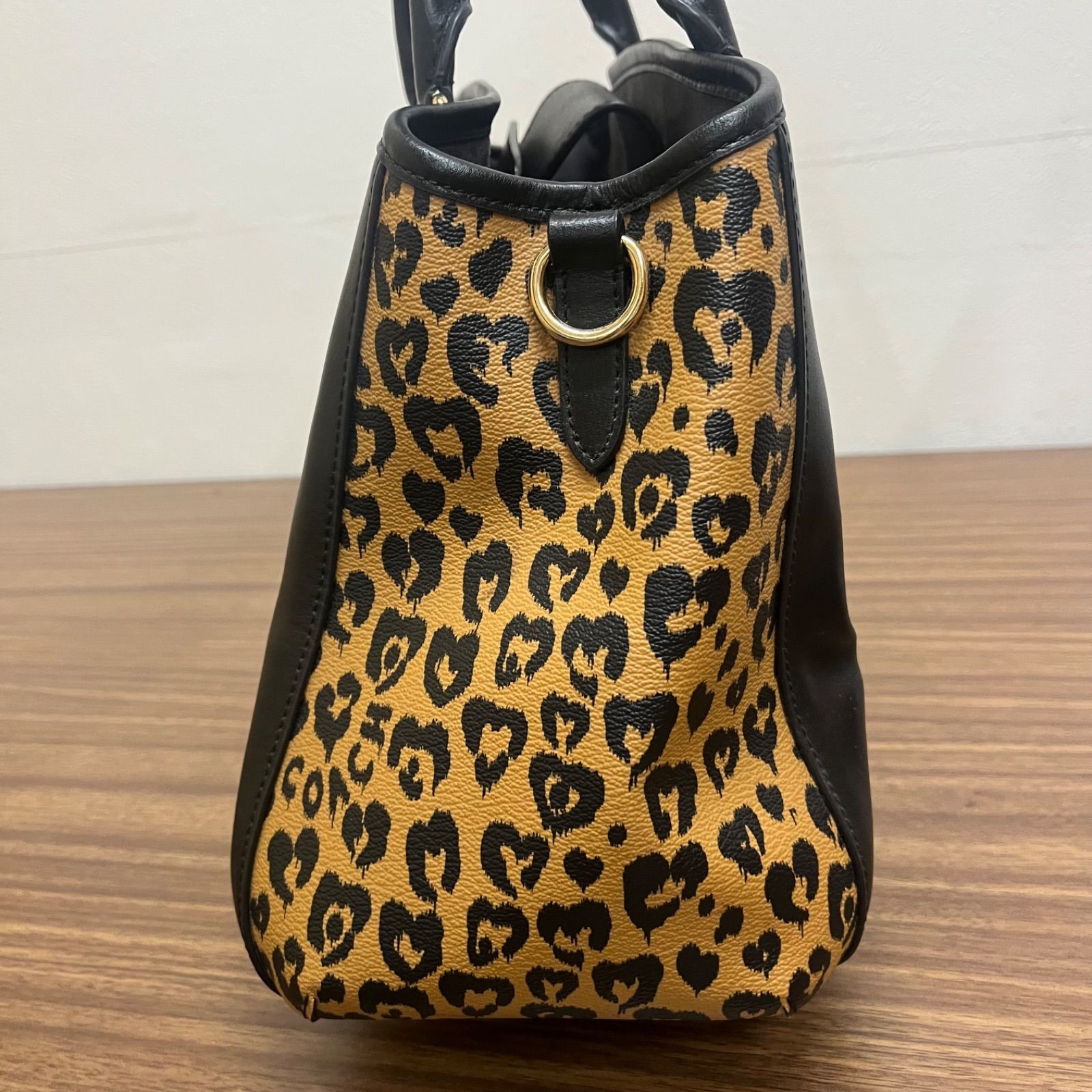 b11160）COACH コーチ F24207 2WAY ヒョウ柄 レオパード ハンドバッグ