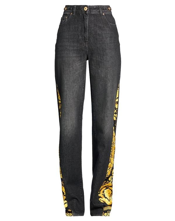ヴェルサーチ レディース ボトムス デニムパンツ ジーンズ VERSACE Black ブラック
